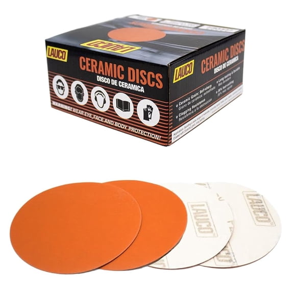 Premium 6" Hook and Loop Sanding Discs (Box of 50) - Hook and Loop Backing Discs for DA Orbital Sanders - Automotive Sanding Wood Furniture Finishing (GRIT-120) 25959