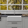 thumbnail image 4 of DeerValley DV-1K016 White Reversible Apron Farmhouse Kitchen Sink Apron Front Fireclay Porcelain Ceramic Single Bowl Kitchen Sinks, 4 of 13
