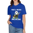 thumbnail image 5 of Vintage Father Son Family Autistic Kids Autism Awareness Dad Double Sided T-Shirt, OdeJous Blue T-Shirt S, 5 of 7