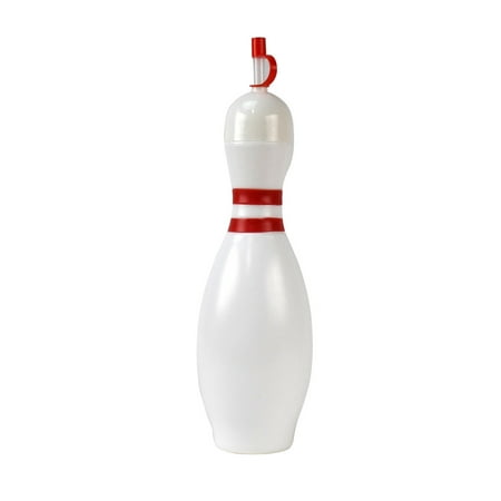 Bowling Pin Water Bottle Novelty 24oz Travel Sippy Drink Cup Bowler Funny Gag