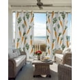 thumbnail image 4 of Blackout Curtains for Bedroom, Carrots Easter Room Darkening Window Drapes for Living Room, Watercolor Orange Green Vegetable Thermal Insulated Grommet Curtains, 52x90 inch, 2 Panels, 4 of 9
