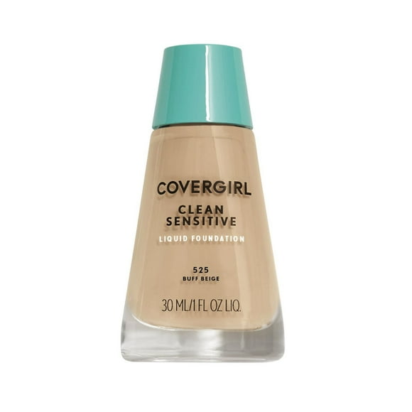 COVERGIRL Clean Sensitive Liquid Foundation, Creamy, Lightweight Formula for a Natural Look, 100% Fragrance-Free and Oil-Free, Won't Clog Pores, 100% Cruelty-Free
