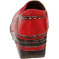 thumbnail image 7 of Womens Closed-Back Hand-Painted Leather Clogs - Red - European Size 38, 7 of 7