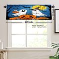thumbnail image 3 of AshasdS Halloween Ghost Pumpkin Polyester Window Valance Curtain for Home Kitchen Living Room Bedroom Bathroom Decor 54x18 inch, 3 of 5
