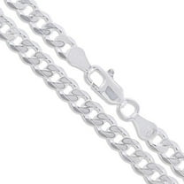 Sterling Silver Men's Heavy Curb Chain 6.8mm Solid 925 Italy Necklace 22" Jewelry Female Unisex