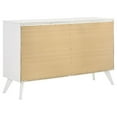 thumbnail image 4 of Pemberly Row 5-piece Mid-Century Wood California King Bedroom Set in White, 4 of 13