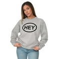 thumbnail image 3 of Hey Girl Funny Novelty TV Show Logo Unisex Plus Fleece Graphic Sweatshirt Brisco Brands 4X, 3 of 5