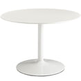 thumbnail image 1 of Modway Table de Cuisine et Salle à Manger Moderne à Plateau Rond 44 Pouces en Blanc, 1 of 5