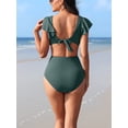thumbnail image 5 of Ensemble de Bikini à Volants Col en V pour Maternité Maillot de Bain Deux Pièces Grossesse, 5 of 5