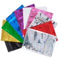 thumbnail image 1 of Wankko 100 Pcs Premium Smell Proof Double-Sided Color Mylar Foil Flat Heat Sealable Sample Ziplock Bag 3 x 4 inch, 1 of 4
