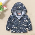 thumbnail image 2 of Coerni Kids Boys' Hooded Cartoon Dinosaur Jacket Windbreaker Outerwear Jackets Cute Sweatshirts Zipper Poncho Tops Streetwear, 2 of 9