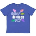 thumbnail image 3 of Inktastic Grandpa's Fishing Buddy with Colorful Fish Youth T-Shirt, 3 of 5