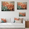 thumbnail image 4 of Designart "Geometric Poinsettia Abstraction II" Floral Print on Natural Pine Wood, 4 of 5