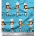 thumbnail image 1 of Soimoi Rayon Fabric Cook Girl Printed Fabric 1 Yard 42 Inch Wide, 1 of 3