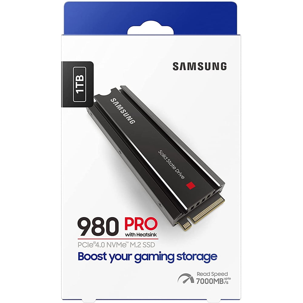 Samsung 980 PRO 1TB PCIe 4.0 NVMe SSD with Heatsink for PC/PS5, 2