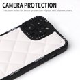 thumbnail image 7 of Dteck for Apple iPhone 13 6.1 inch,Diamond-shaped Pattern Leather Shockproof Anti-scratch Stylish Camera Lens Protection Phone Case,White, 7 of 7