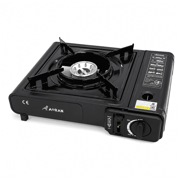 YESGAIN Camping Stove Portable Single Burner Gas Stove,Automatic Ignition, Precise Heat Control for Camping & Tailgating and Outdoor Cooking