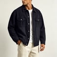 thumbnail image 6 of Hvogkswy Vintage Washed Jean Jacket Men Long Sleeve Button Denim Jackets Lightweight Work Jean Jacket Coat with Pockets, 6 of 7
