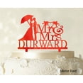 thumbnail image 1 of Mr & Mrs Wedding Cake Topper Personalized Mirror Cake Topper Color Option Available 5-7 Inches Wide, 1 of 1