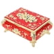 thumbnail image 5 of Emoshayoga Caja de Joyería Vintage, Caja de Baratija de Terciopelo Suave, Resistente, Duradera, Ampliamente Utilizada, Estilo Vintage para Anillos para Baratija para Joyería(Rojo Dorado), 5 of 5