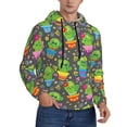 thumbnail image 2 of Fotbe Men's Hoodie with Cactus In Pots Pattern - Kangaroo Pocket Pullover Hooded Sweatshirt, Perfect for Daily Wear, Travel, and Home-Large, 2 of 7