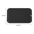 thumbnail image 2 of Unique Bargains Silicone Dish Drying Mat Reusable Sink Drain Pad Heat Resistant Black, 2 of 5