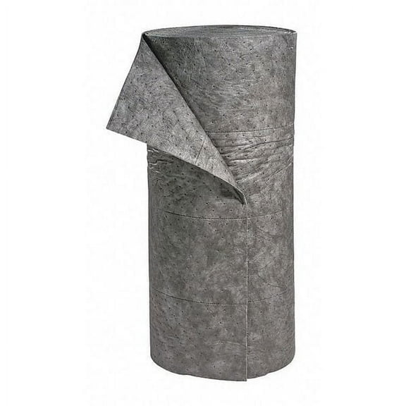 Sorbent Roll, 54 gal, 30 in x 150 ft, Universal, Gray, Polypropylene