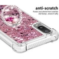 thumbnail image 4 of Samsung Galaxy A02/Galaxy M02 Case with Creativity Clear Quicksand Glitter Flowing Liquid Floating Soft TPU Case w/Stand Bling Diamond Sparkle Phone Cover for Samsung Galaxy A02  Rose Gold, 4 of 14