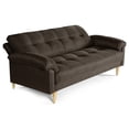 thumbnail image 4 of Sofá Cama Makora Salam con Memory Foam Color Chocolate Lino Respaldo Reclinable de 3 Posiciones, 4 of 7