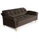 thumbnail image 4 of Sofá Cama Makora Salam con Memory Foam Color Chocolate Lino Respaldo Reclinable de 3 Posiciones, 4 of 7