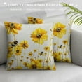 thumbnail image 3 of PHYHOO  Spring Pillow Covers,Daisy Bee Decorations Farmhouse Seasonal Summer Pillow Case Decor for Sofa Couch （Yellow）, 3 of 5