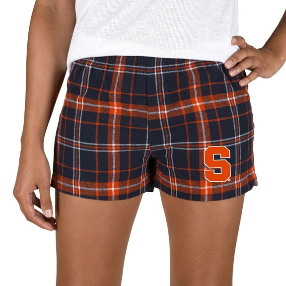 Women's Concepts Sport Navy/Orange Syracuse Orange Ultimate Flannel Shorts