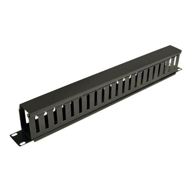 Tripp Lite Rack Enclosure Horizontal Cable Manager 1URM (Doigt Conduit) - Rack Conduit de Gestion de Câble avec Couvercle - Noir - 1U - 19"