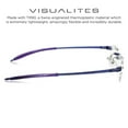 thumbnail image 3 of Visualites 1 Lavender 2.50 Power Lightweight Rimless Rectangle Reading Glasses For Men and Woman, 3 of 5