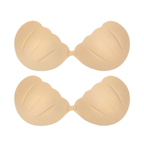 OQRKI 2026 New 2 Pair Sticky Bra Push Up for Women Reusable Adhesive Invisible Backless Strapless Lifting Bra for Party Wedding Evening Casual Formal