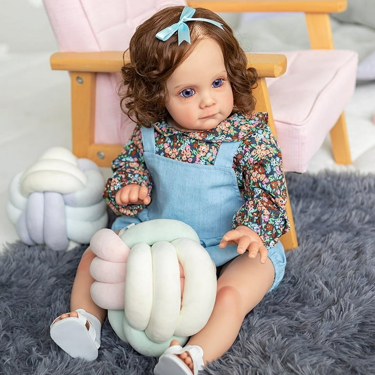 60CM Reborn offers Cloth Baby Toddler Soft Cuddle Body Realistic Baby Dolls High Quality Hand-made Doll 3D Paint with Hand-drawing hair Reborn Baby