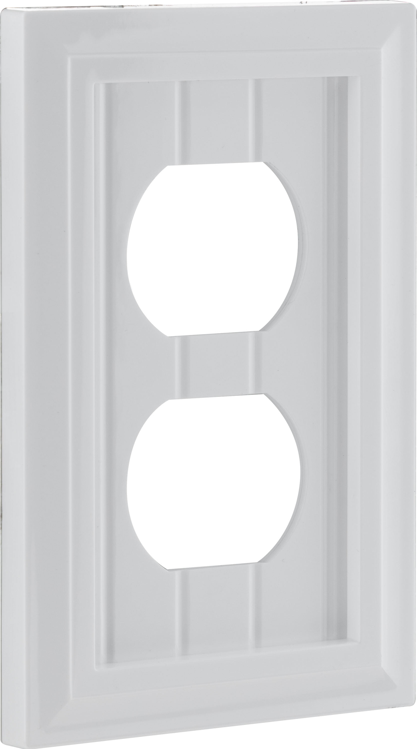 Ultra Pro Screwless Wallplate, Duplex Receptacle, Outlet Plate, White Coastal