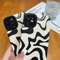 thumbnail image 4 of Sayoaho Diseñado Para Iphone 11 Funda De Teléfono Suave De Piel Sintética Tpu Y Lindo Arte Ondulado Pintado Para Mujeres Y Niñas, Protector Delgado A Prueba De Golpes, Compatible Con Funda Para Iphone, 4 of 5
