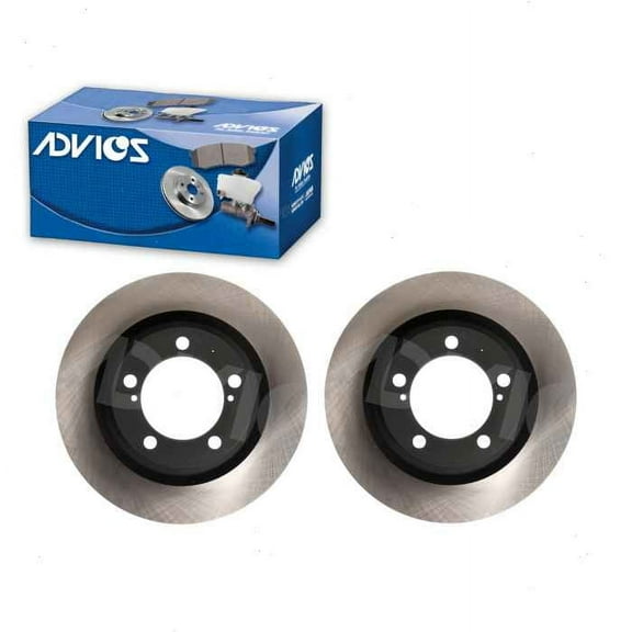 2 pc ADVICS Front Disc Brake Rotors compatible with Toyota Sequoia 2008-2018