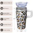 thumbnail image 3 of 20oz Geometric Textured Double Wall Tumbler, Stainless Steel Insulated Travel Coffee Mug with Handle Leak Proof Lid Design, 3 of 5