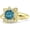 Yellow, variant on Elegant Lotus Flower Round Cut London Blue Topaz Birthstone Wedding Engagement Ring For Women In 925 Sterling Silver 14K Rose Gold Plating