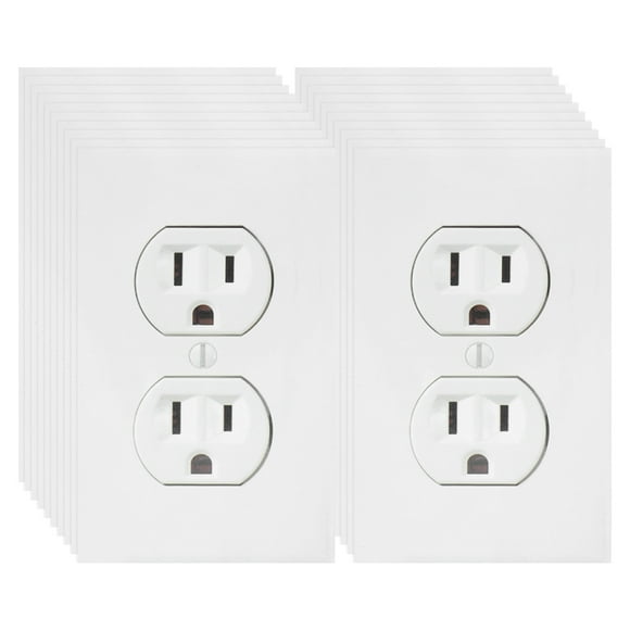 20 pegatinas decorativas falsas para enchufes eléctricos, ideales para bromas en la pared o para decorar la oficina y el hogar.