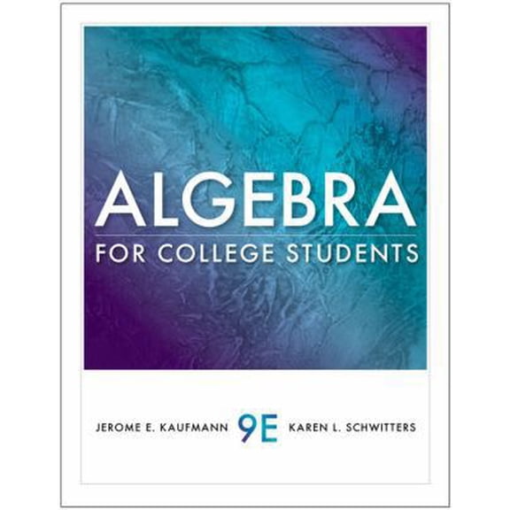 Pre-Owned Algebra for College Students (Available 2011 Titles Enhanced Web Assign) (Hardcover) 0538733543 9780538733540