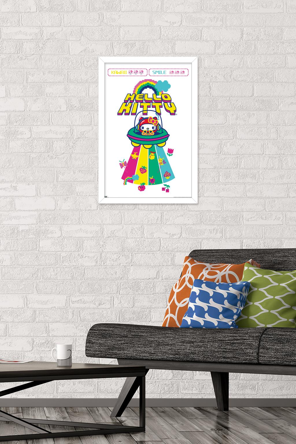 Hello Kitty - Kawaii Alien Wall Poster, 14.725" x 22.375" Framed