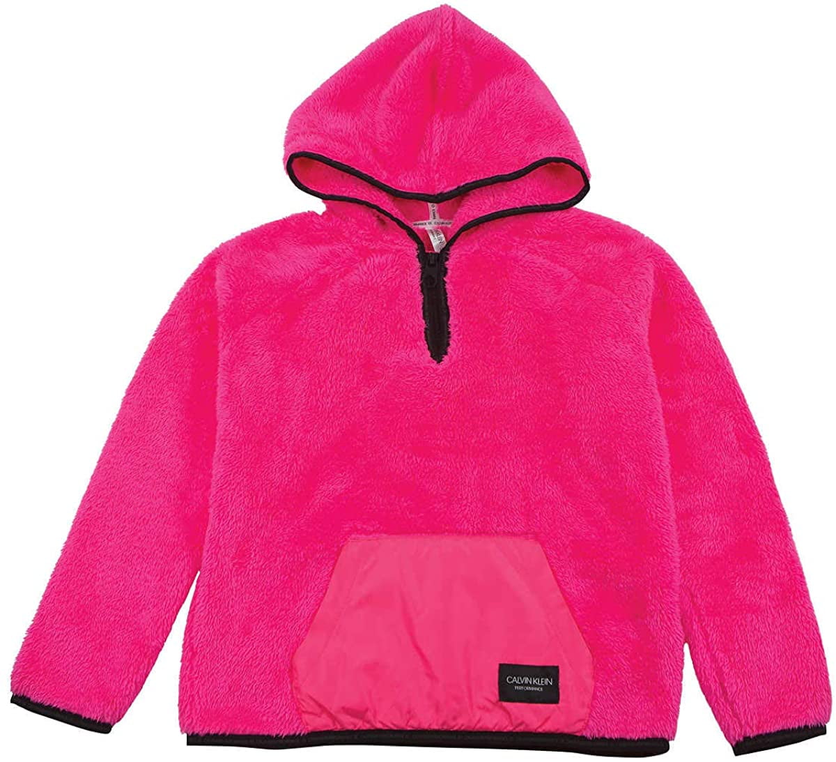 calvin klein underwear tape fleece overhead hoodie pink