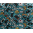 thumbnail image 5 of oneOone Georgette Viscose Teal Blue Fabric Video Game Sewing Fabric By The Yard Printed Diy Clothing Sewing Supplies 42 Inch Wide, 5 of 6