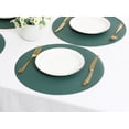thumbnail image 6 of REGALWOVEN Set of 6 Placemats, Faux Leather Placemats for Kitchen Dining Table Decor Washable Heat Resistant Table Placemats Wipeable Table Mat Green 15x15in, 6 of 7