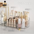 thumbnail image 2 of Organizador de maquillaje Lulltou para encimera, giratorio, con espacio de almacenamiento, transparente, 2 of 7