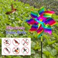 thumbnail image 3 of Hyasfey 10 Pcs Garden Pinwheel Bird Deterrent 20.5" Tall Outside Reflective Wind Spinner Yard Decor Pinwheel Bird Control Device for Patio Farm Orchard, 3 of 8