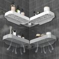 thumbnail image 2 of Estante Giratorio para Baño, Lavabo de Pared, Estante de Almacenamiento de Pared para Cocina, Accesorios de Baño, Organizador de WC, Gris, 2 of 5